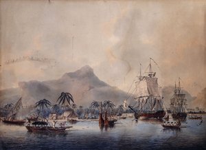 A View of Huaheine by John the Younger Cleveley