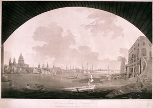 City of London from Blackfriars Bridge by John william Edy