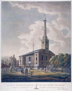 View of the Church of St John Horsleydown, Bermondsey, London, 1799 by John william Edy