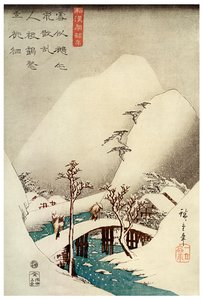 A Mountain Stream in Snow