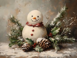 Cozy Winter Snowman by Jolly and Dash