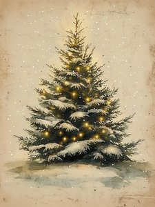 Snowy Christmas Tree by Jolly and Dash