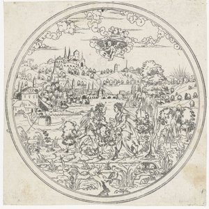 Diana and Endymion (Bottoms of Bowls: Landscapes with Biblical and Mythological Scenes series)