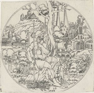 Saturn (Bottoms of Bowls: Landscapes with Biblical and Mythological Scenes) by Jonas Silber