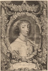 Henrietta Maria, Queen of England by Jonas Suyderhoff after Sir Anthony van Dyck