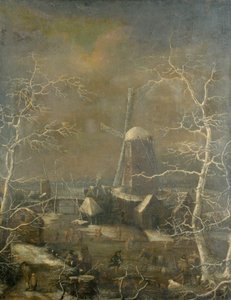 Winter Scene, c.1600 by Joos or Josse de The Younger (attr. to) Momper