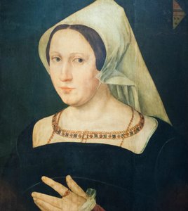 Anna van Spangen, Wife of Adriaen van der Goes by Joos van (after) Cleve