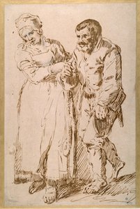 The steps of an elderly peasant guided by his wife