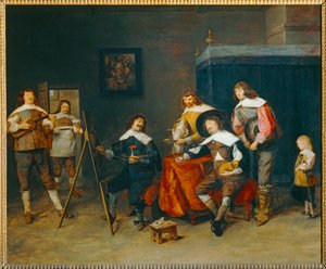 A painter painting a portrait, formerly called The Studio of Craesbeeck by Joos van Craesbeeck