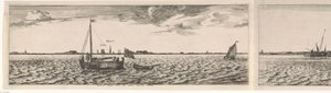 View of the North Side of the Maas (Postcard series) by Joost van Geel