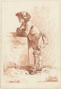 Young Man Leaning on a Stone by Jordanus Hoorn
