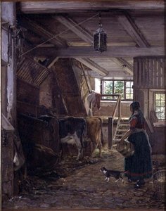 In the Cow Byre by Jorgan Roed