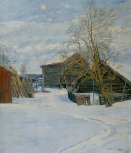 House in a Winter Landscape by Jorgen Sorensen