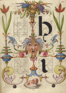 Guide for Constructing the Letters h and i by Joris Hoefnagel