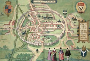 Map of Canterbury, from 