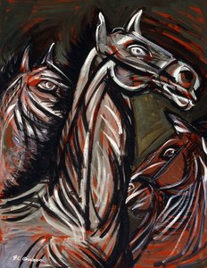 Horses by José Clemente Orozco