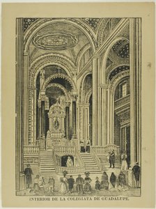 Interior of the Collegiate Church of Guadalupe by José Guadalupe Posada