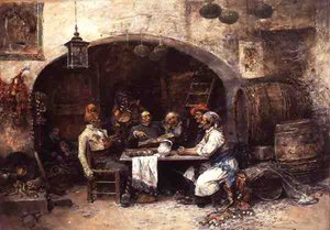 An Attentive Audience by Jose Benlliure y Gil