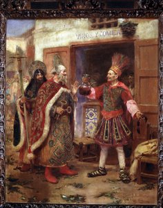 People in the Procession of Corpus by Jose Benlliure y Gil