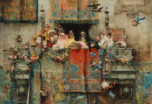 The Carnival in Rome by Jose Benlliure y Gil