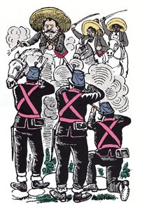 The Mexican Revolution: the fight of the federals against the revolutionary troops of Emiliano Zapata by José Guadalupe Posada