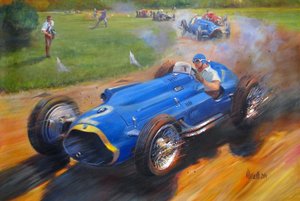Juan Manuel Fangio with Talbot Lago T26C