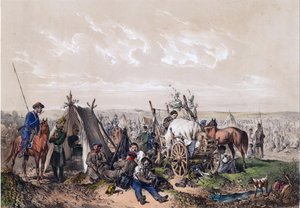 A Scene from the War of Independence in Hungary in 1849 by Josef Anton Strassgschwandtner