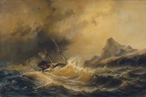 Shipwreck at Cape Horn by Josef Carl Berthold Püttner