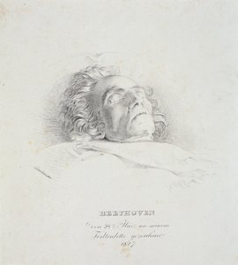 Ludwig van Beethoven on His Deathbed, 28th March 1827 by Josef Danhauser