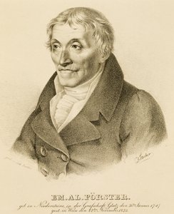 Portrait of Emanuel-Aloys Forster (1748-1823), composer and teacher of counterpoint by Josef Eduard Teltscher