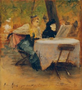 Garden Restaurant by Josef Engelhart