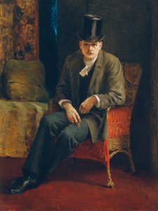 Self-Portrait with Top Hat by Josef Engelhart