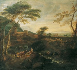 Landscape with Grazing Cows