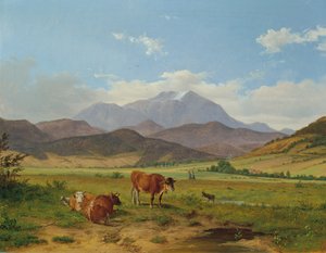Landscape with Snow Mountain by Josef Feid