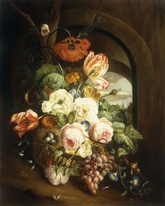 Still Life with Assorted Flowers by Josef Holstayn