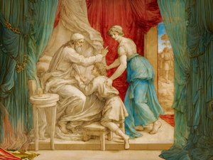 Isaac Blesses Jacob by Josef Johann Michel