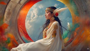Dreamcore - Breathlessly Timeless Native American 05 by Josef Johann Michel