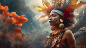 Dreamcore Dreamlike Scene Aborigines 02 by Josef Johann Michel