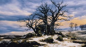 JJM Recreates Friedrich-C-D: Megalith Grave in Winter (Panorama)