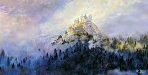 JJM Recreates Friedrich-C-D: Morning Mist in the Mountains (Panorama)