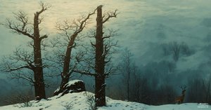 JJM Recreates Friedrich-C-D: Stone Pile in the Snow (Panorama)