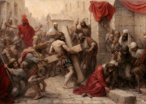Jesus Carries the Cross through Jerusalem 02