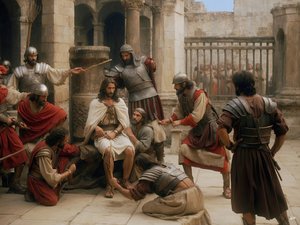 Jesus Mocked and Beaten by Roman Soldiers 03