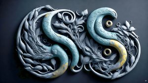 Encaustic Feng Shui Concept of Yin and Yang 01