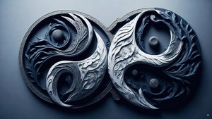Encaustic Feng Shui Concept of Yin and Yang 05