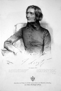 Franz Liszt Lithograph 1838 by Josef Kriehuber