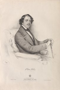 Portrait of the Opera singer Filippo Colini by Josef Kriehuber
