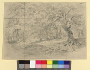Forest Landscape with Staffage by Josef Kriehuber