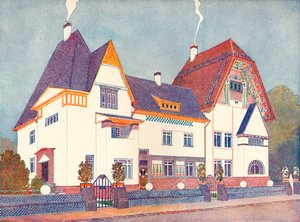 House at Darmstadt, designed by Professor Joseph Olbrich by Josef Maria Olbrich