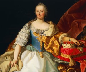 Portrait of Maria Theresa of Austria by Josef and Mayrhofer Friedrich Kiss